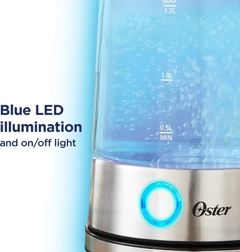 Miniatura 3 de Oster hervidor 1,7 l (7 tazas) con iluminación, con indicador LED y apagado automático