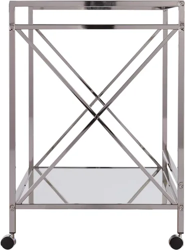 Miniatura 3 de SEI FURNITURE Southern Enterprises Maxton - Carrito de bar, plateado pulido