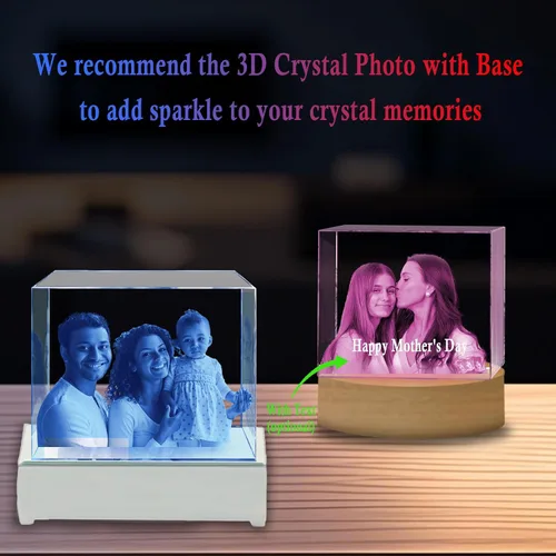 Miniatura 2 de Foto 3D de cristal personalizada, marco de cristal grabado con láser personalizado, excelente regalo de aniversario, cumpleaños, Navidad, Paisaje