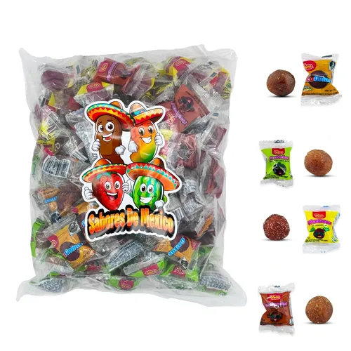 Vero Pica Fresa Pica Goma Mix 100 Pcs - Incluye Fresa, Tamarindo, Sandía, Mango Dulces Mexicanos de Sabor Picante, Paquete Surtido de Gomitas,