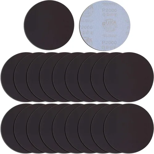 Miniatura 7 de Dura-Gold Discos de lijado en seco o húmedo de 6 pulgadas, grano 1500, caja de 20, discos de papel de lija de alto rendimiento con soporte de gancho