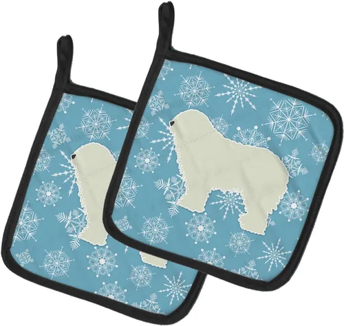 Miniatura 370 de Caroline's Treasures BB3567PTHD - Juego de soportes para ollas de cocina resistentes al calor, almohadillas calientes para cocinar, hornear, Copo