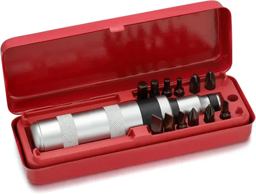 Juego de destornillador de impacto reversible manual de 1/2", extractor de 12 piezas, destornillador de impacto de acero S2 mucho más duradero para