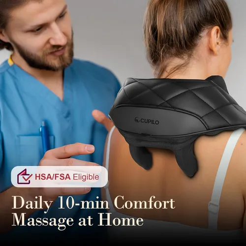 Miniatura 8 de CuPiLo Masajeador de cuello inalámbrico con calor, masajeador de hombros 4D elegible para HSA Store FSA para aliviar el dolor de tejido profundo