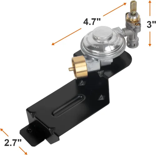 Miniatura 2 de DELSbbq Regulador de válvula para parrillas de gas Weber Q100 Q120 Series 386001 386002 516002 516501, piezas de repuesto para Weber 80477 Grill