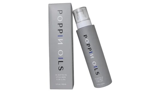 10 de 10 It's a Win Vegan 3 en 1 Aceite para cabello, piel y uñas - Fabricado con manuka y manzanilla para pieles sensibles en una botella de vidrio