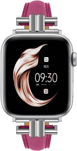 Miniatura 13 de Juntan Correa delgada de cuero compatible con Apple Watch 38mm 40mm 41mm 42mm 44mm 45mm 46mm 49mm, pulsera de reloj de cuero genuino en forma de I