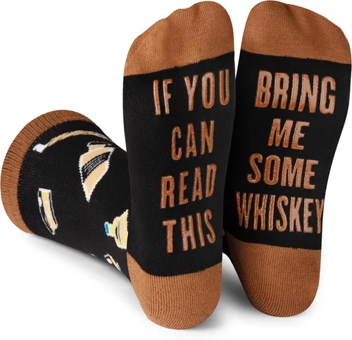Lavley Calcetines divertidos con texto en inglés "If You Can Read This, Bring Me Funny Socks", regalos novedosos para hombres, mujeres y adolescentes