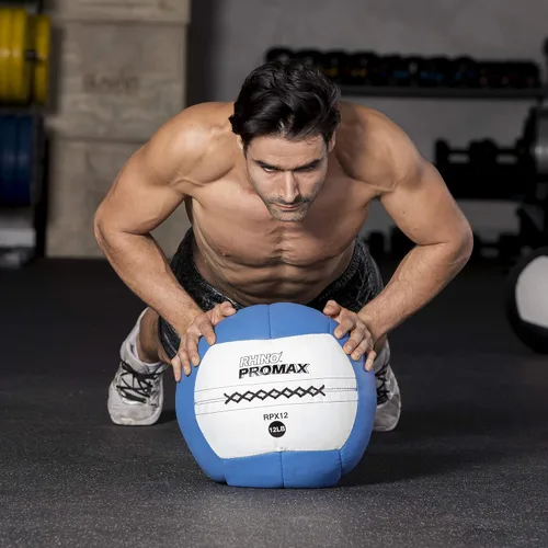 Miniatura 4 de Pelotas de gimnasio Champion Sports Rhino Promax Slam con agarre antideslizante. Pelota de ejercicio Crossfit, TRX, Pliometria, ejercicios mixtos.