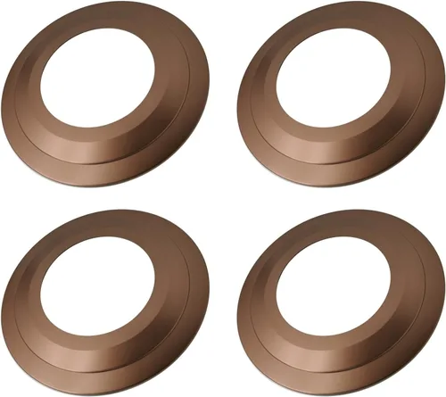 Miniatura 7 de Jolux Paquete de 4 anillos de plata mate para iluminación de lata empotrada de 5/6 pulgadas, plástico, diámetro exterior de 8.6 pulgadas, diámetro
