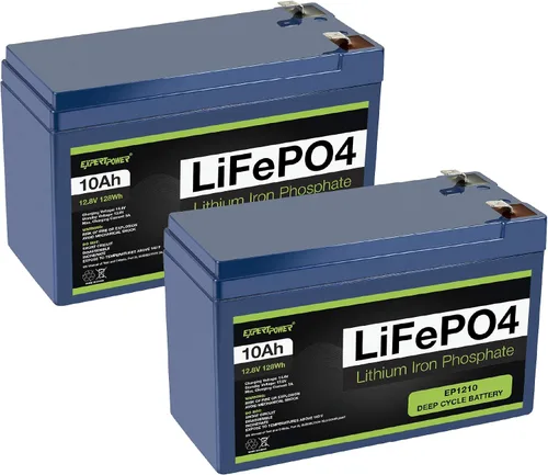 Miniatura 9 de ExpertPower - Baterías recargables de ciclo profundo LiFePO4 de litio de 12 V