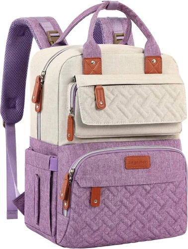 Miniatura 12 de Legestori Mochila para Pañales, Bolsa de Pañales para Bebé Niño, Bolsa de Pañales Unisex Grande para Mamá, Mochila Impermeable para Pañales de Viaje