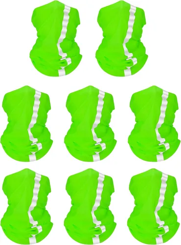 Miniatura 13 de SATINIOR 8 polainas para el cuello, reflectante, refrescante, protección UV, bandana de neón, máscara facial transpirable para hombres y mujeres