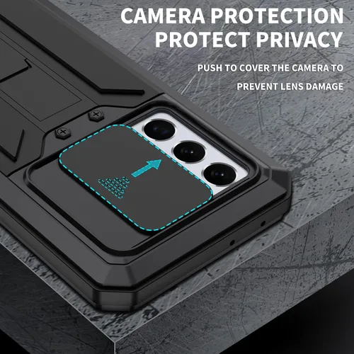 Miniatura 2 de Compatible con Samsung Galaxy S21 Ultra, funda protectora rígida de aluminio de metal a prueba de golpes, resistente y militar, funda protectora