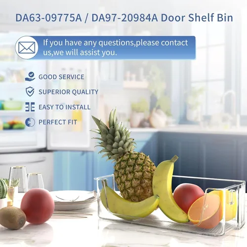 Miniatura 6 de DA63-09775A DA97-20984A - Contenedor para puerta de refrigerador (lado derecho) compatible con estantes de puerta de refrigerador Sam-sung