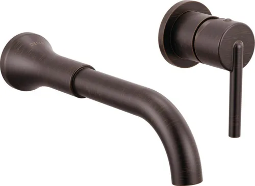 Miniatura 15 de Delta Faucet Trinsic vestiduras de llave para lavabo, de montaje de pared, con mango individual, T3559LF-BLWL Negro mate