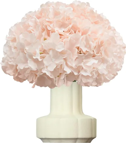 Miniatura 9 de 10 flores artificiales de hortensias, cabeza de hortensia artificial de seda con hortensias de tallo para novia, boda, baby shower, decoración
