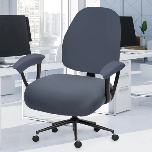 Miniatura 79 de Fundas elásticas para asiento de silla de oficina de escritorio - Funda universal de spandex para silla de computadora - Fundas removibles lavables