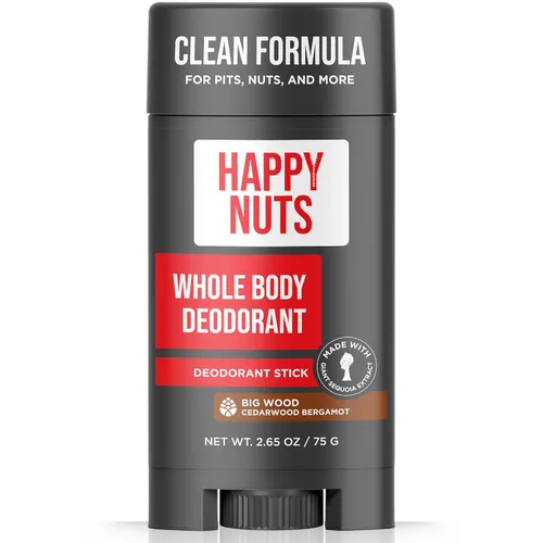 Happy Nuts Desodorante de cuerpo entero para hombres, control de olores de cuerpo completo, ideal para hoyos, ingle y más, confianza durante todo el