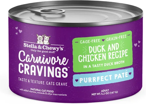 Miniatura 23 de Stella & Chewy's Carnivore Cravings Purrfect Paté - Alimento húmedo prémium sin granos para gatos, receta de atún y calabaza, alto en proteínas