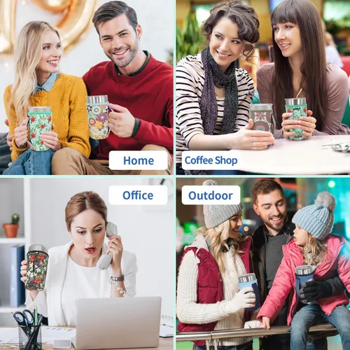 Miniatura 7 de Fundas Aislantes de Neopreno Portavasos con Asa para Vasos Tumbler de 20oz, Funda Reutilizable para Café Helado Para tazas de café de 30oz - 32oz