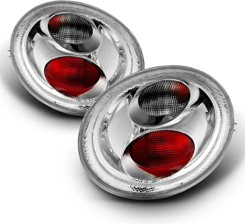 Miniatura 2 de AmeriLite Luces traseras cromadas transparentes Altezza para Volkswagen Beetle 1998-2005 - lado del pasajero y del conductor Cromo