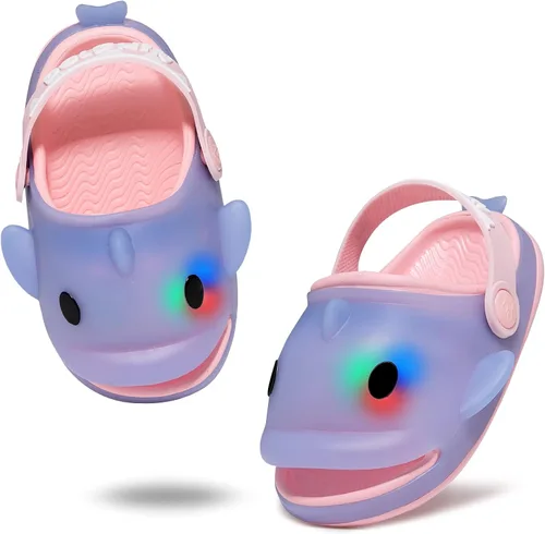 Sandalias antideslizantes para niñas pequeñas, talla 8.5, Dophin Shark Slides para niños, niñas pequeñas, talla 9, 10, 11, 12, sandalias
