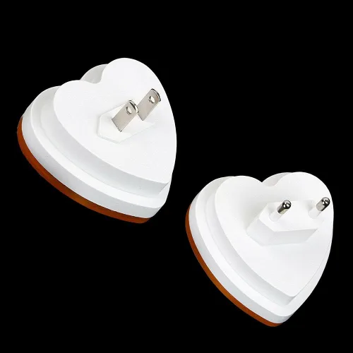 Miniatura 7 de ausuky 0.5W Plug-in Auto Sensor Control LED Noche Luz Lámpara Dormitorio Pasillo Corazón en forma de Corazón (blanco)