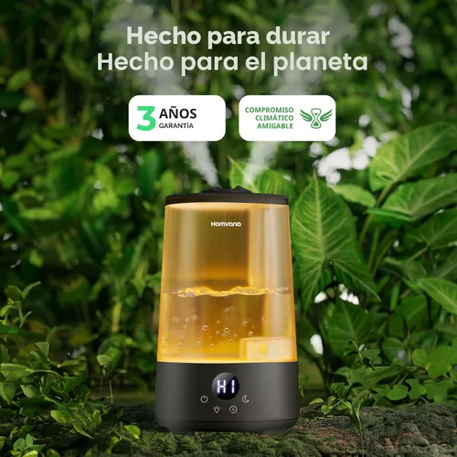Miniatura 9 de Homvana Humidificadores para dormitorio y hogar, 3.6 L de llenado superior de niebla fría 34 horas de tiempo súper largo, silencioso 23 dB, Negro