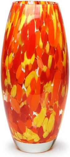 Miniatura 6 de Ca D Oro - Jarrón de cristal de confeti azul soplado a mano estilo Murano para flores y decoración - Modelo Oliva G