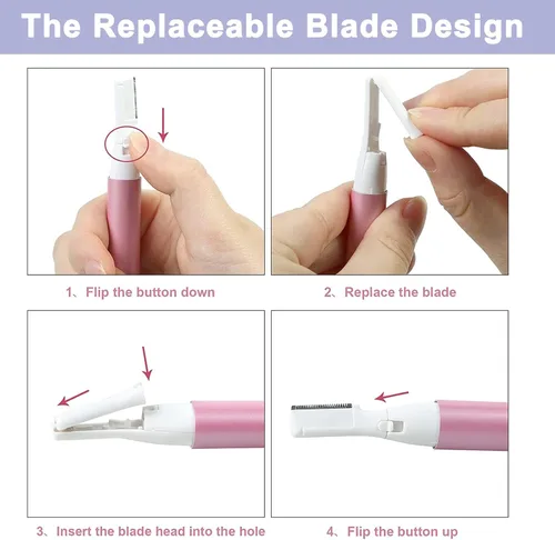 Miniatura 6 de LAIKME Recortador eléctrico de cejas para mujeres, depilación facial para hombres, mini depiladora para bikini, removedor de cara, barbilla