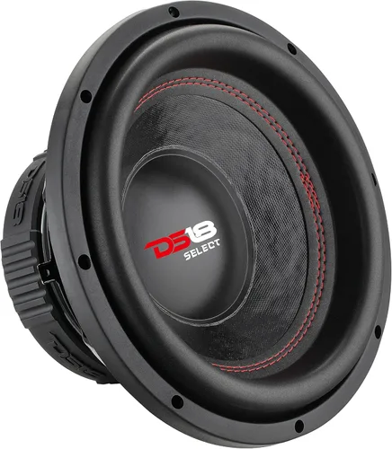 DS18 SLC10S - Altavoz de audio para subwoofer para automóvil, cono de fibra de vidrio de 10 pulgadas, canasta de acero negro, bobina de voz única de