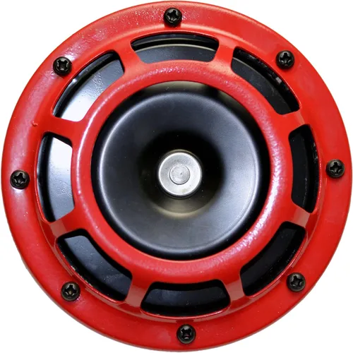 Miniatura 2 de Velocity Dual Super Tone Loud Blast 139Db Universal Euro Red Cuernos Redondos Alto Bajo Tono Twin Horn Kit Par Compacto Muy Fuerte Compatible
