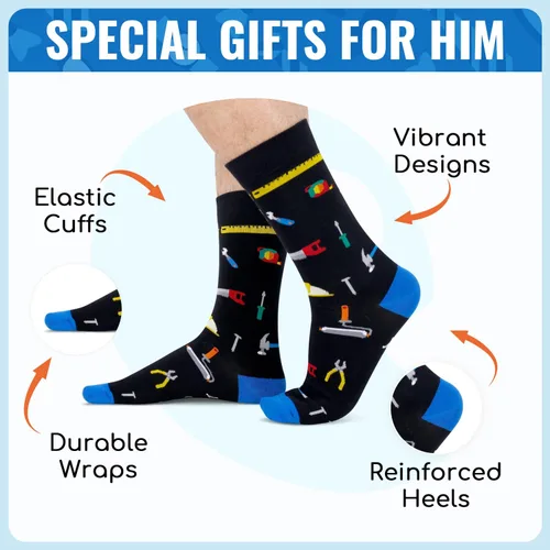 Miniatura 3 de Zmart Calcetines divertidos para hombres y mujeres, regalos para amantes del golf, caza, pesca, calcetines de Navidad