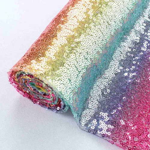 Miniatura 24 de Partisout Tela de lentejuelas por el patio - Tela de 3mm brillante para manualidades DIY, disfraces y decoración de fiesta Material de brillo, 3