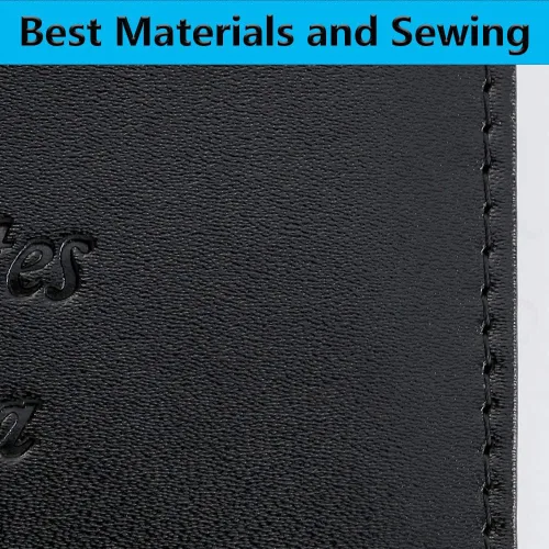 Miniatura 8 de Funda para pasaporte, cartera con bloqueo RFID, funda de piel para tarjetas, accesorios de viaje para mujeres y hombres, negro