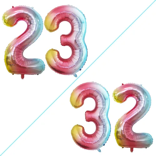 Miniatura 335 de Goer, conjunto de globos de papel aluminio para decoraciones de cumpleaños, globos de las letras de feliz cumpleaños y de números Oro