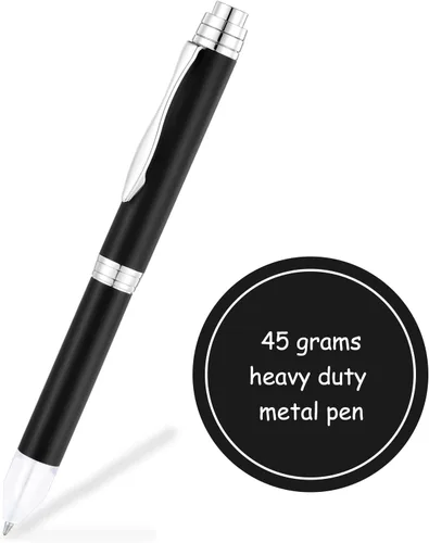 Miniatura 5 de Penyeah Bolígrafo de punta iluminada, bolígrafo de luz LED para escribir en la oscuridad, funciona con pilas AAA, 2 bolígrafos pesados ajustables