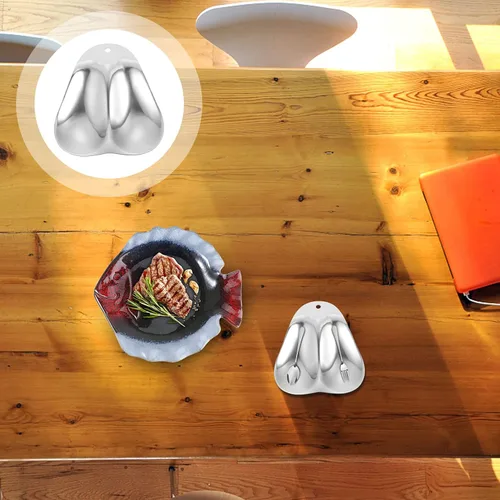 Miniatura 5 de DOITOOL Soporte para cuchara doble de acero inoxidable, soporte grande para cucharón de sopa de pátula, soporte para cuchara para cocina