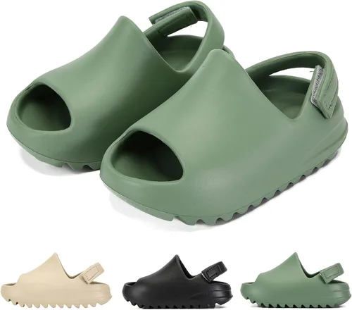 AIMINUO Sandalias deslizantes para niños pequeños, sandalias de verano para niños, pantuflas antideslizantes para ducha, playa, piscina, sandalias