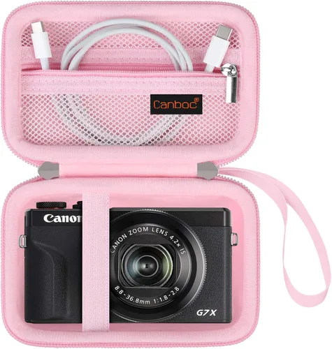 Canboc Funda para cámara Canon PowerShot G7 X Mark III/ G7X Mark II Cámara digital de vlogging 4K, bolsa de cámara de video 4K de punto y disparo,