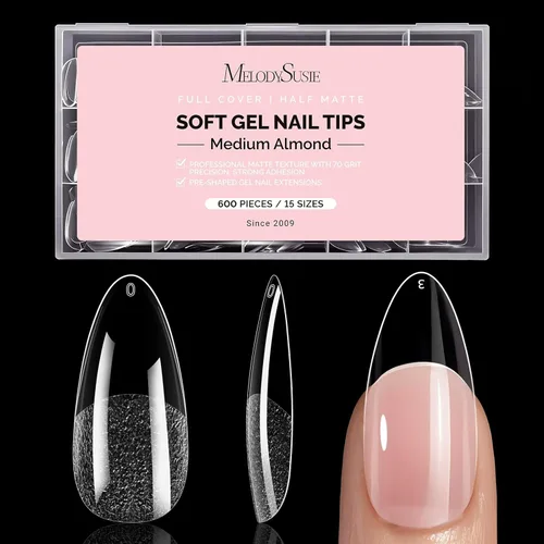 Miniatura 28 de MelodySusie Pegamento de uñas de gel 9 en 1 sin TPO para puntas de uñas postizas, 2 unidades de 0.5 fl oz de luz UV de larga duración requerida