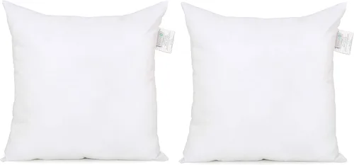 Miniatura 9 de Acanva Relleno de almohada alternativo de plumón, hipoalergénico, cuadrado, suave, relleno decorativo, 12 x 20 pulgadas, blanco, juego de 2