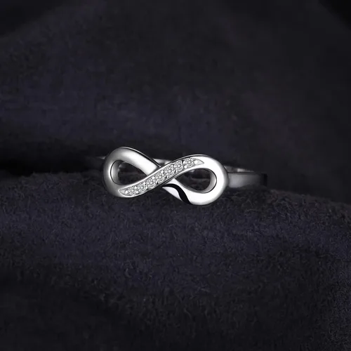 Miniatura 3 de JewelryPalace - Anillos de plata de ley 925 chapados en oro rosa, amarillo o blanco de 14 K para mujer, de compromiso, con circonia cúbica, de boda