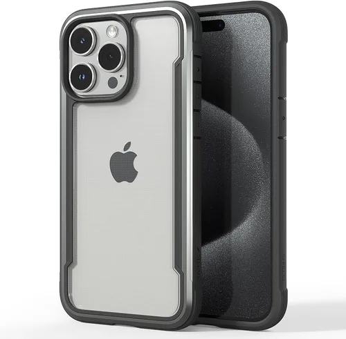 Miniatura 11 de RAPTIC Shield para iPhone 14, funda protectora transparente a prueba de golpes, grado militar, probada en caídas de 10 pies, marco de aluminio