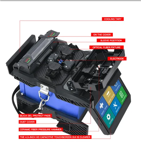 Miniatura 2 de ORIENTEK Máquina de empalme de soldadura de fibra óptica de alineación de núcleo T45 Máquina de empalme de fibra óptica FC-30 Cuchilla de fibra