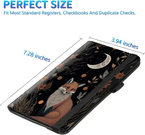 Miniatura 101 de Funda para chequera para hombres y mujeres, cartera de cuero RFID con ranuras para tarjetas de crédito, soporte de cheques duplicados personales