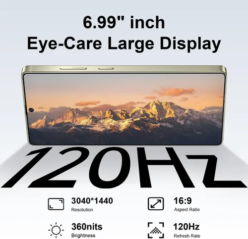 Miniatura 3 de I25 Ultra 5G - Teléfono inteligente desbloqueado, 16 GB+512 GB 7000 mAh, teléfono celular completamente para Android 14, pantalla HD de 6.99 Blanco