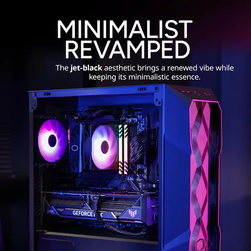 Miniatura 2 de Cooler Master Enfriador de aire de CPU Hyper 212 RGB Black Edition, ventilador SF120R RGB, 4 tubos de calor CD 2.0, negro metálico anodizado, aletas