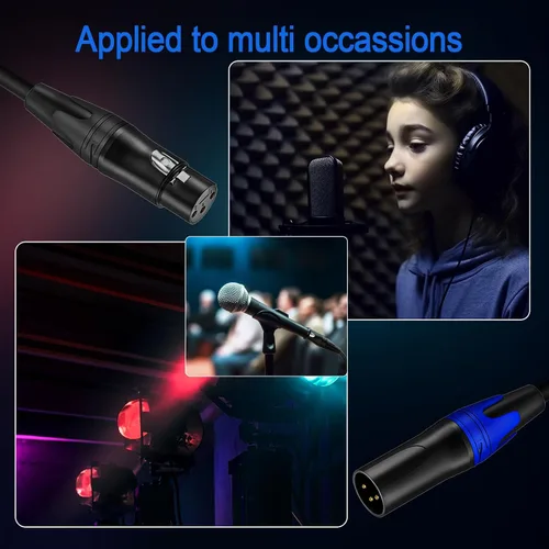 Miniatura 8 de LanSenSu XLR hembra a 2 XLR macho Patch Y Cable divisor de micrófono equilibrado Adaptador de audio (3.3 pies-2 unidades)